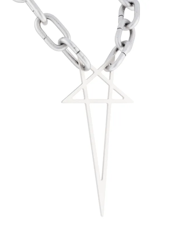 Rick Owens Pentagram Pendant Necklace Farfetch