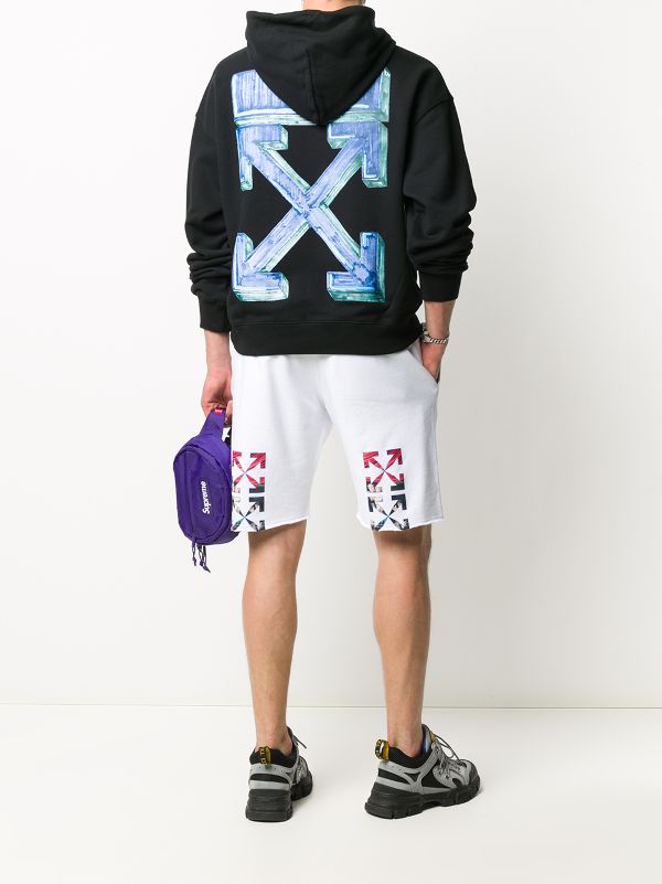 off white blue arrow hoodie