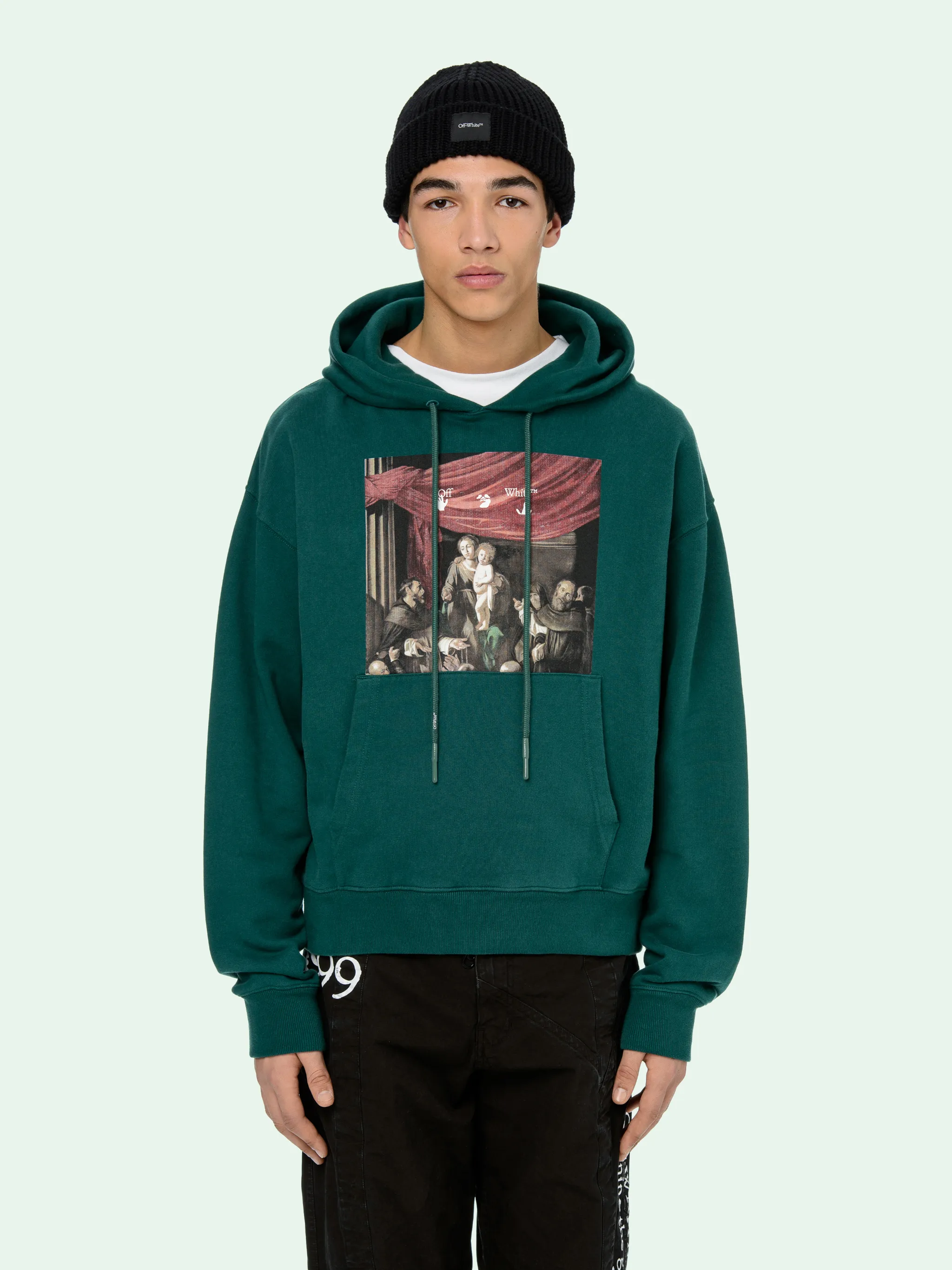 GREEN CARAVAGGIO PAINTING HOODIE | Off 