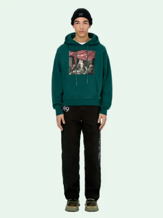 GREEN CARAVAGGIO PAINTING HOODIE | Off 