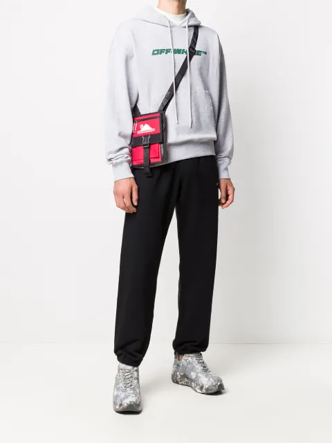 off white trellis worker hoodie