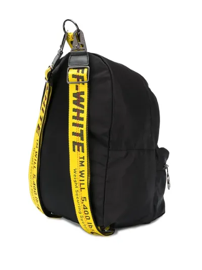 White mini Industrial strap backpack 