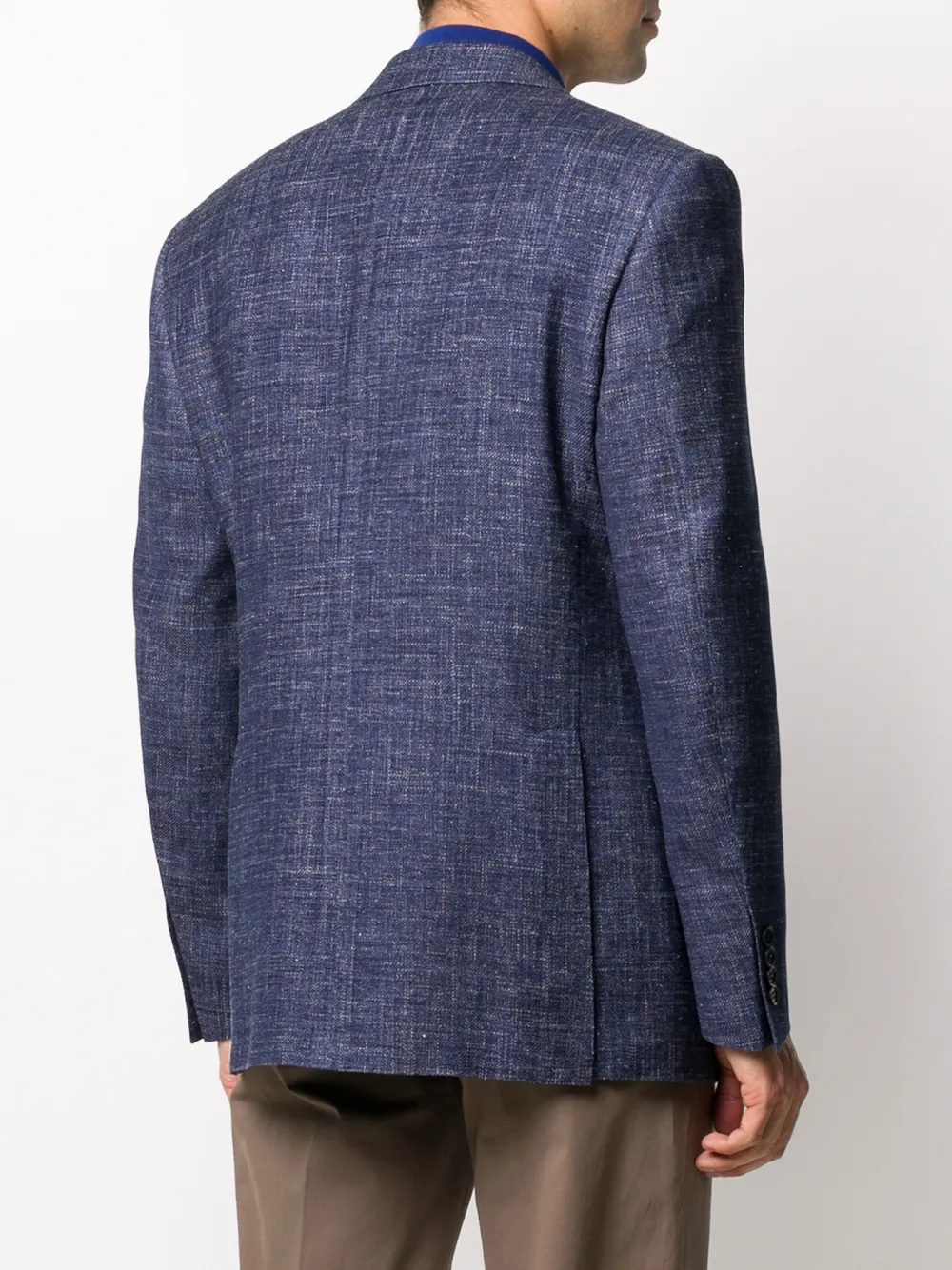 Canali Blazer met lange mouwen Blauw