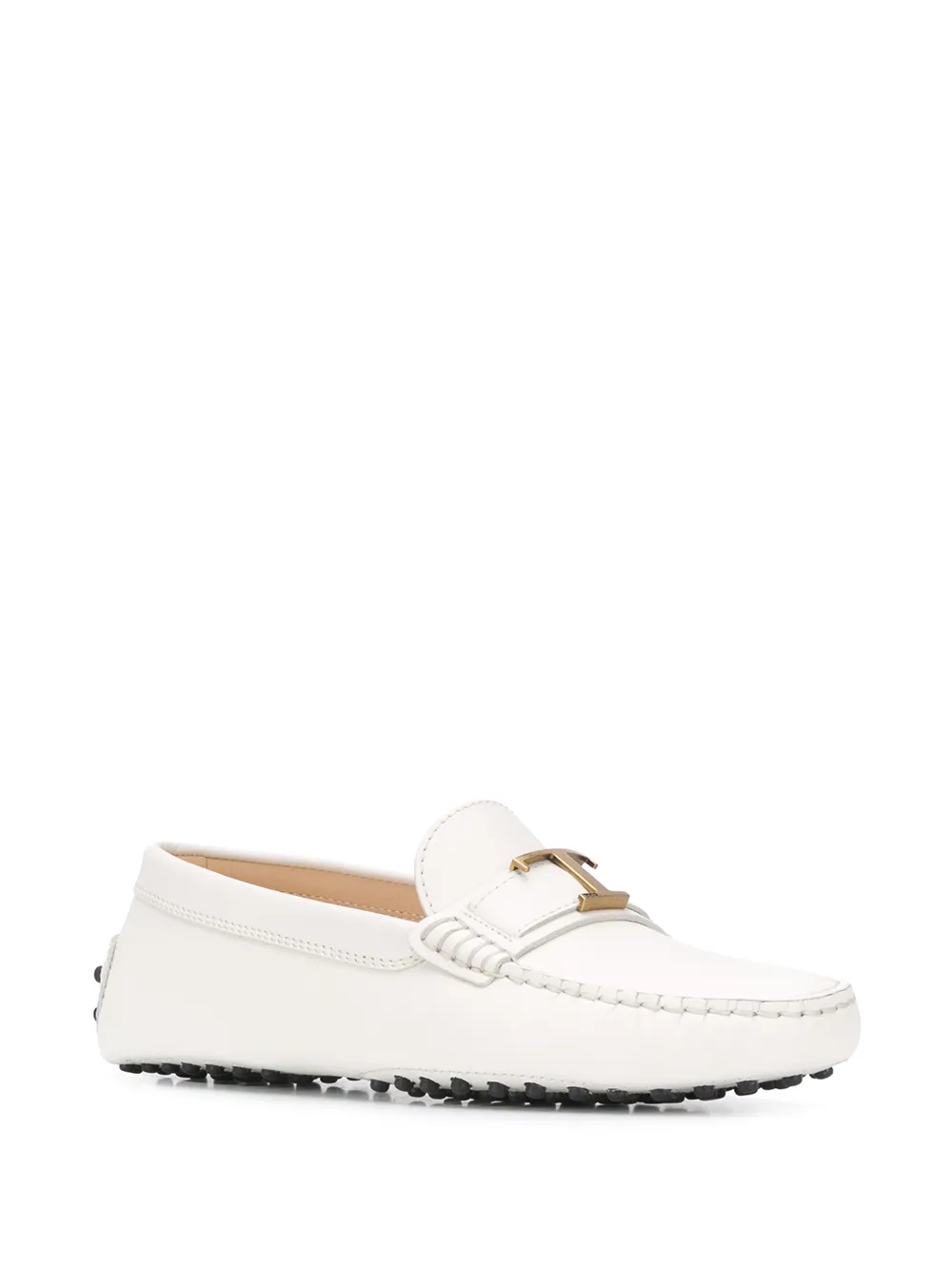Tod's Gommino loafers met logoplakkaat - Wit