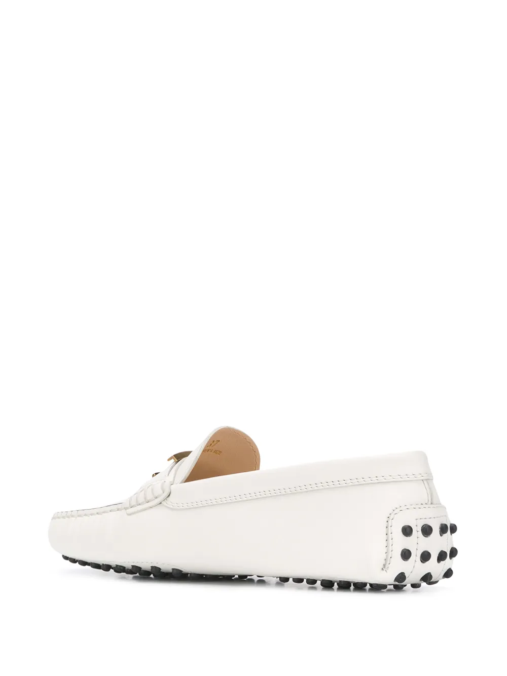 Tod's Gommino loafers met logoplakkaat Wit