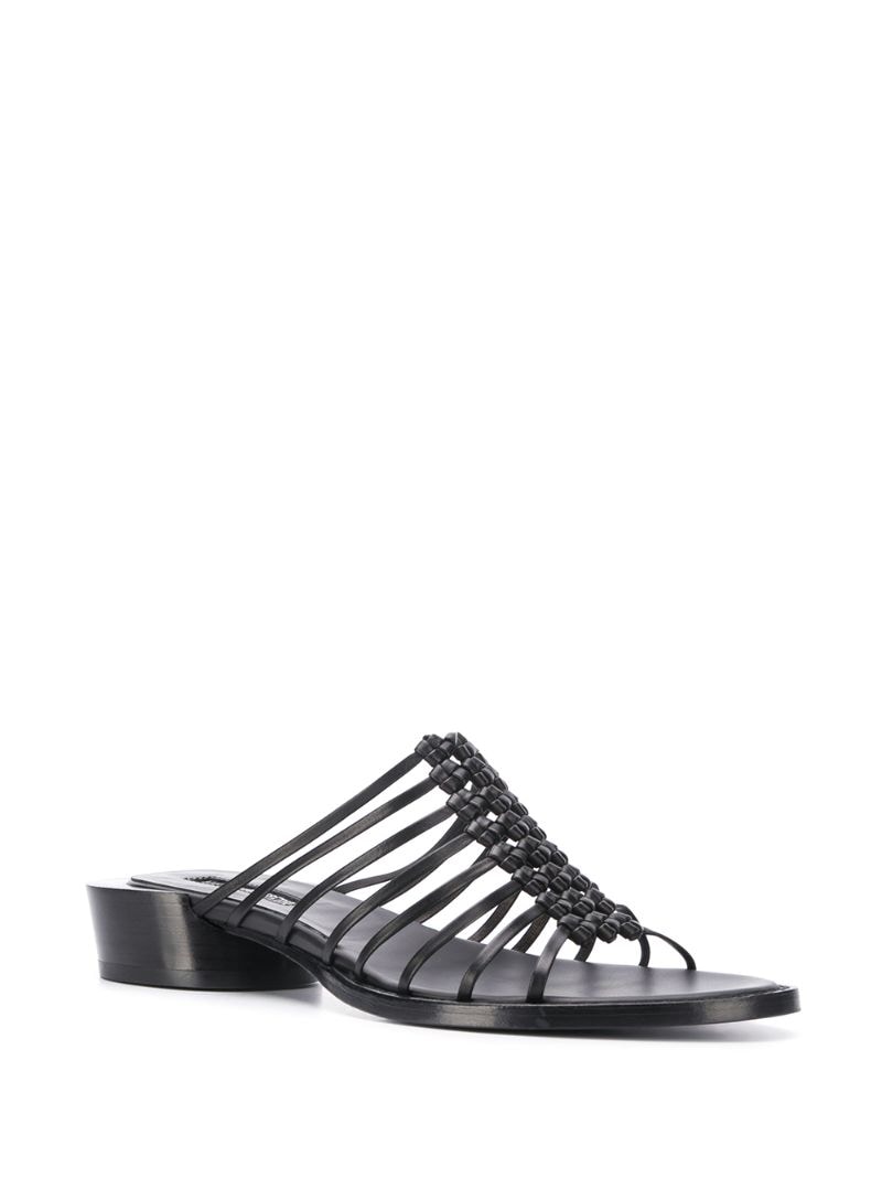 Shop Ann Demeulemeester Strappy Open-toe Sandals In Black