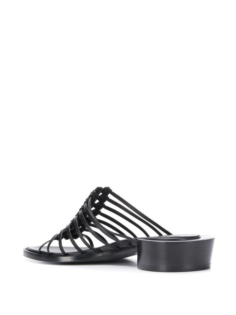 Shop Ann Demeulemeester Strappy Open-toe Sandals In Black