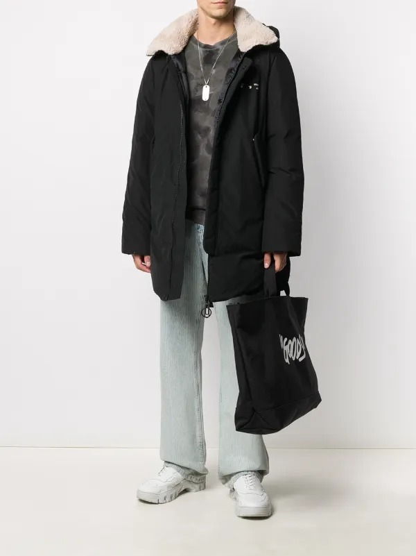 off white padded coat