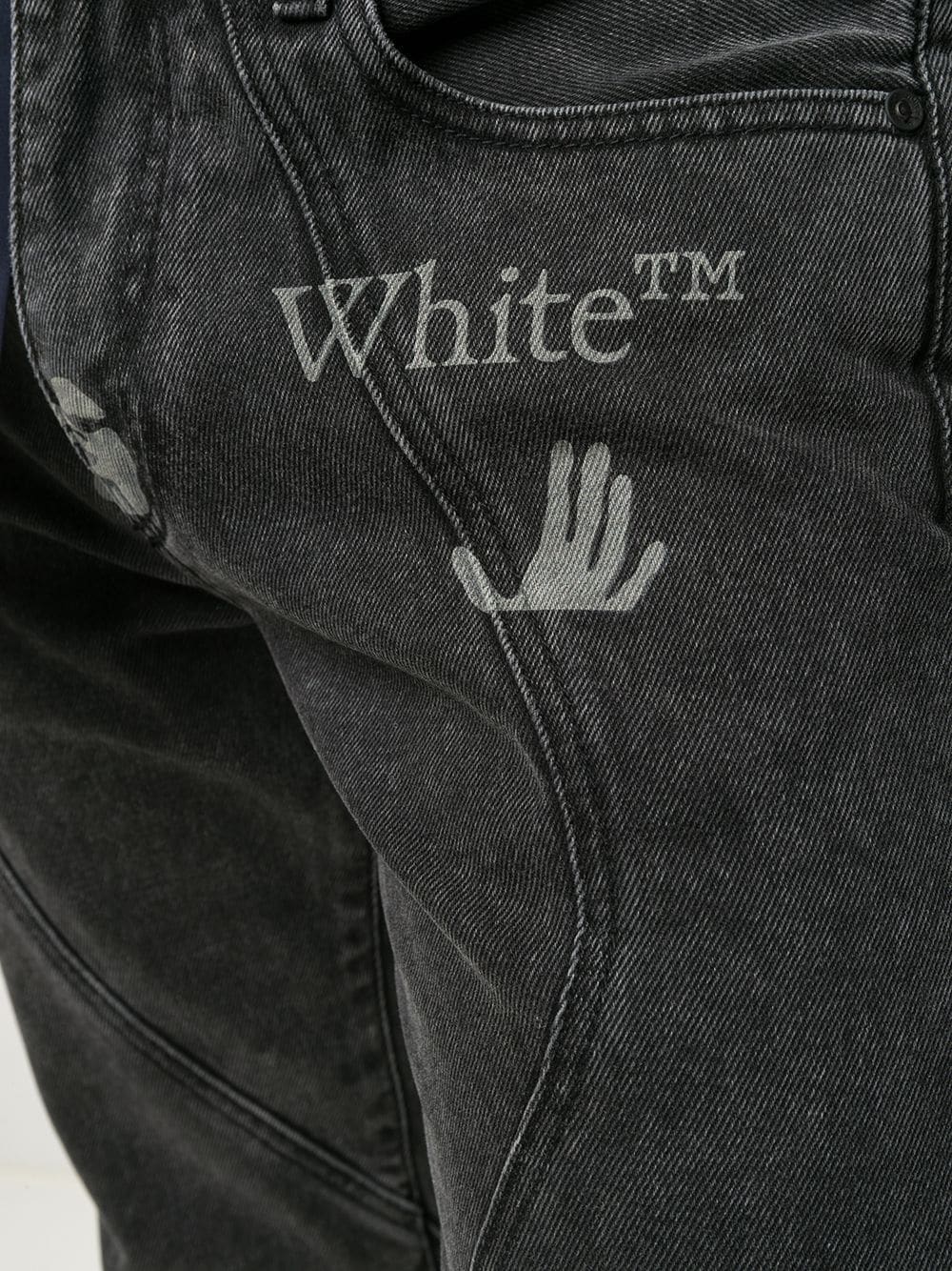 фото Off-white джинсы кроя слим с логотипом