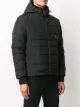 Off-White logo print zipped puffer jacket
