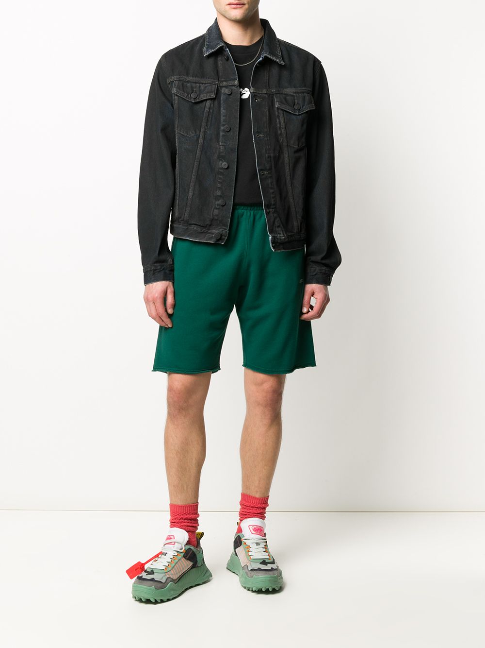 Shop Off-White Arrows print denim jacket with Express Delivery - FARFETCH