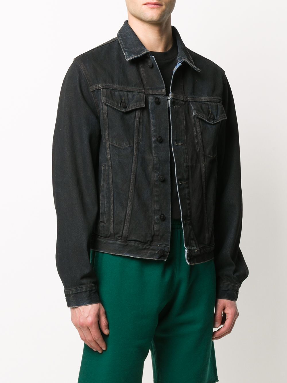 Shop Off-White Arrows print denim jacket with Express Delivery - FARFETCH