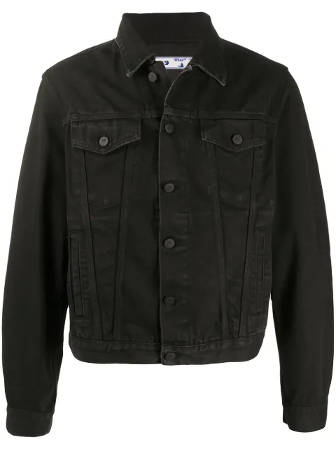 Off-White slim Arrows logo denim jacket