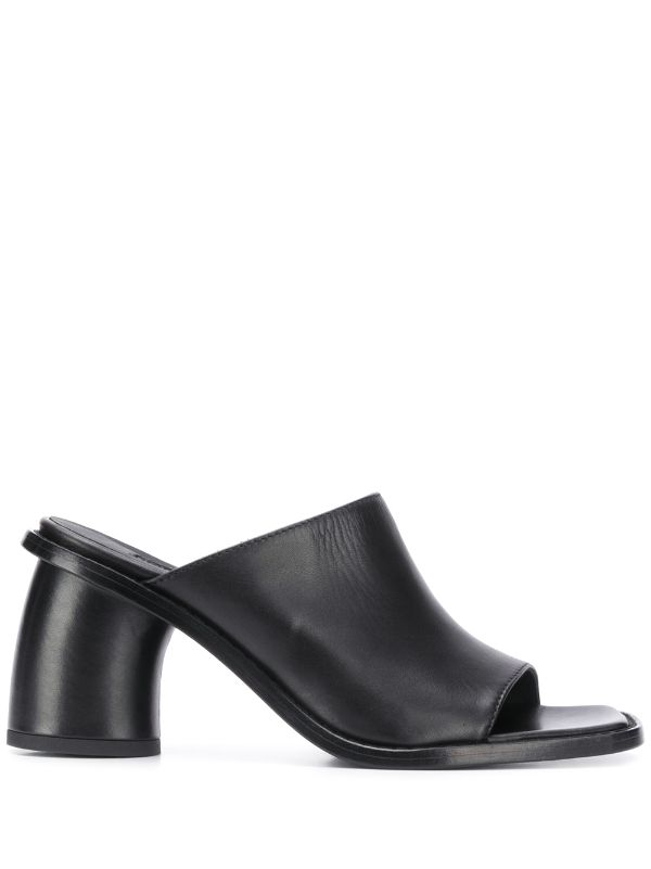 Shop Ann Demeulemeester Seta mule sandals with Express Delivery 
