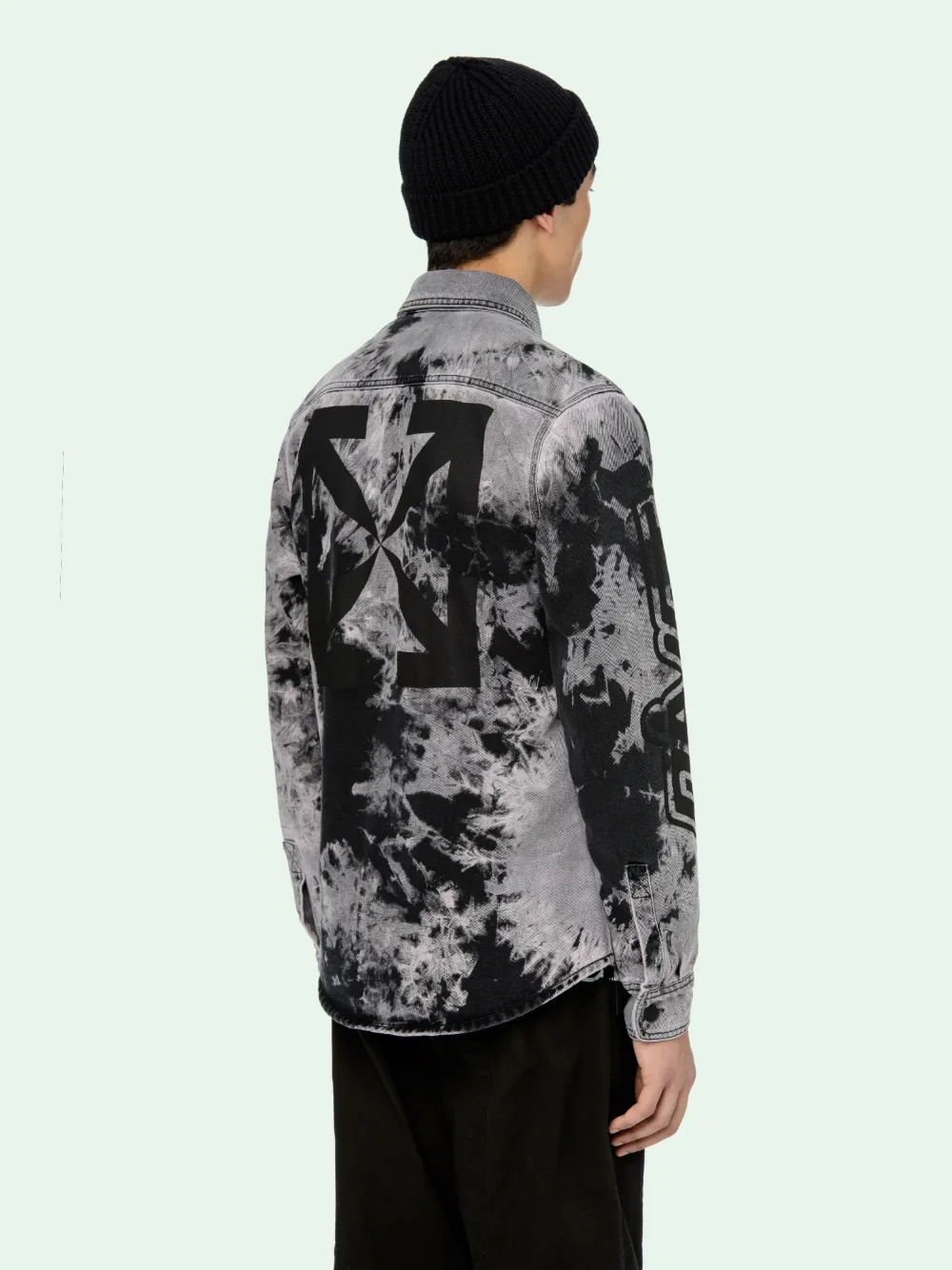 TIE DYE DENIM SHIRT in grey OffWhite™ Official US
