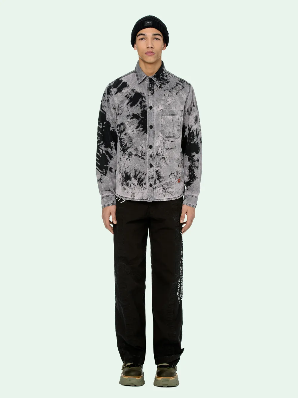 TIE DYE DENIM SHIRT in grey OffWhite™ Official US