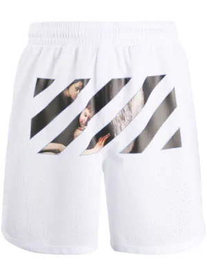Off white white shorts Clearance