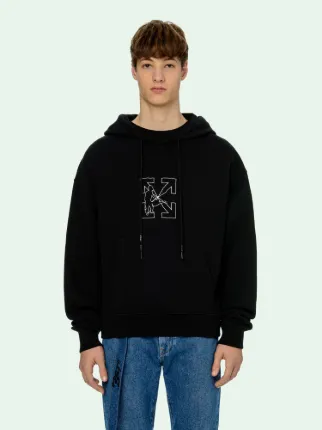 BLACK LOGO WORKERS HOODIE | Off-White 