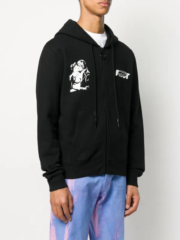 off white kiss print hoodie