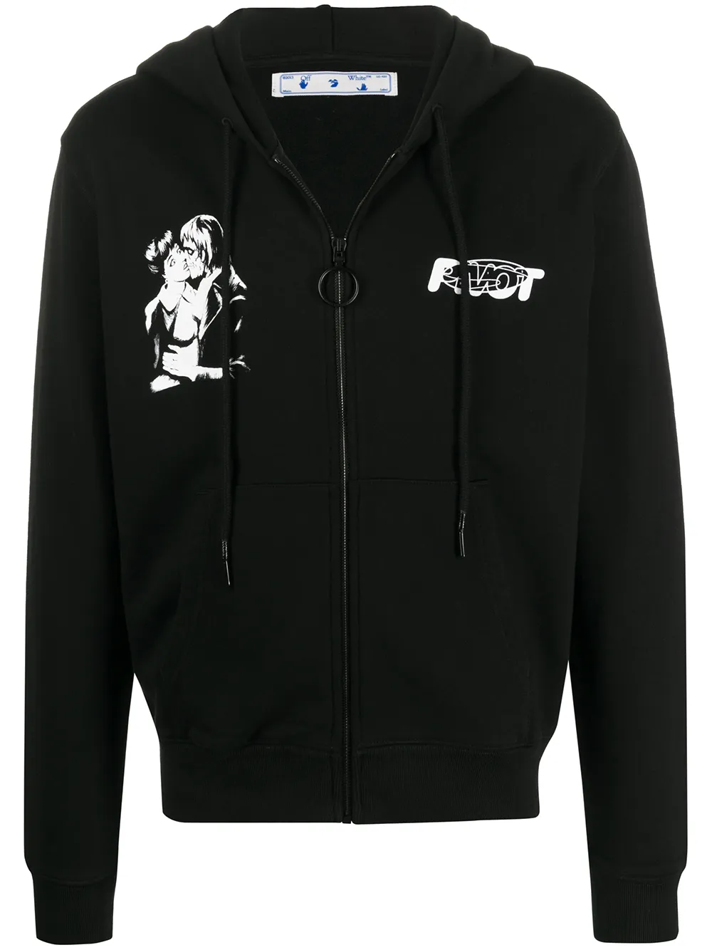 Kiss 21 print zip hoodie