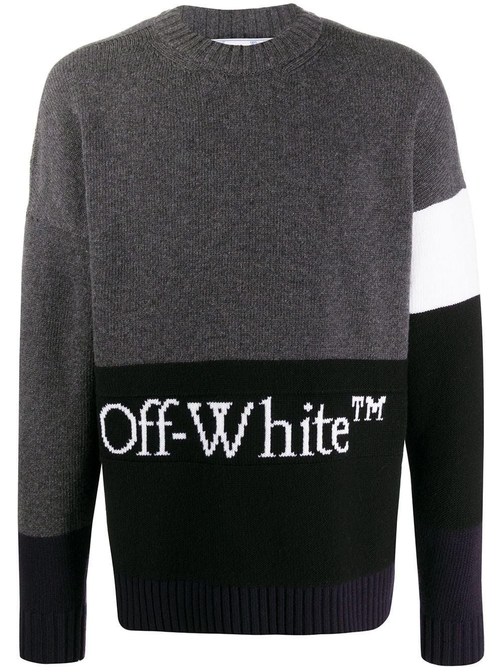 Off-White block-panel Knitted Jumper - Farfetch