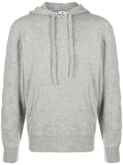 Off-White diagonal stripe cashmere hoodie