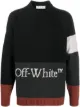 Image 1 of Off-White colour-block knitted jumper