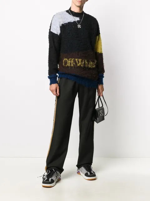 off white crew neck jumper