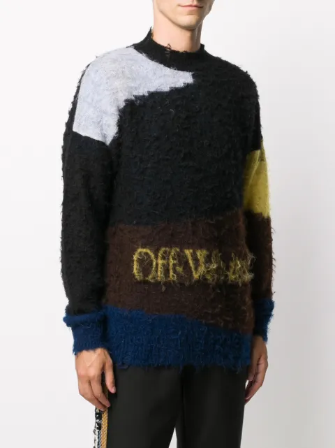 off white crew neck jumper