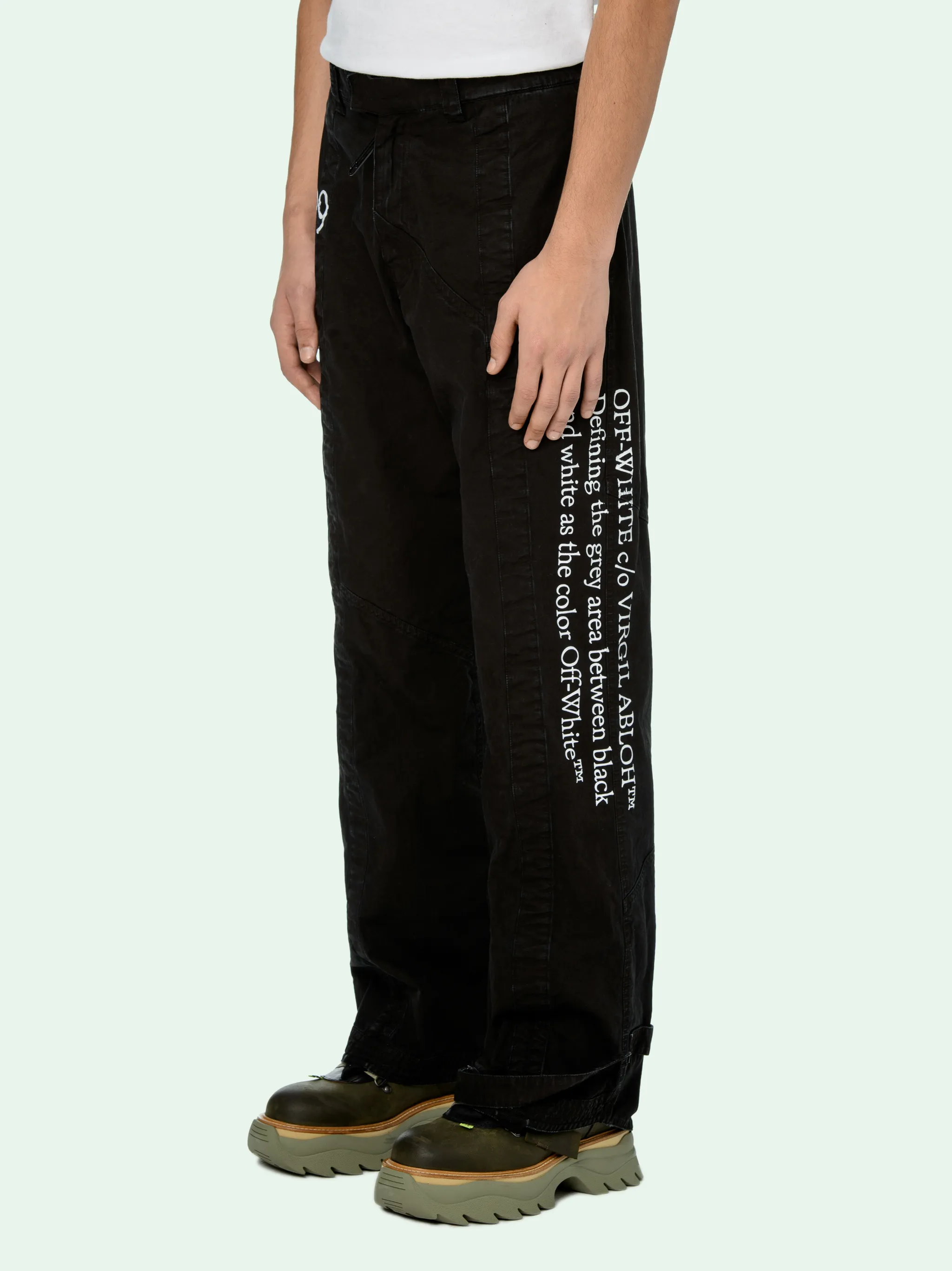 off white color cargo pants