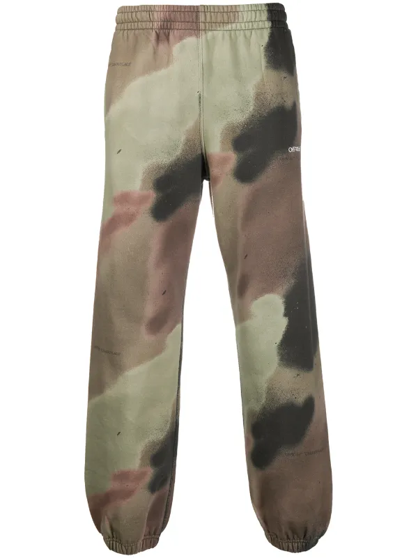 military print track pants