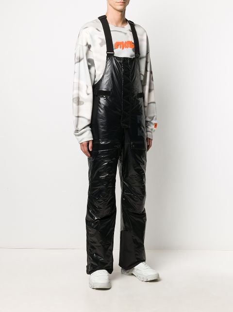 white ski trousers