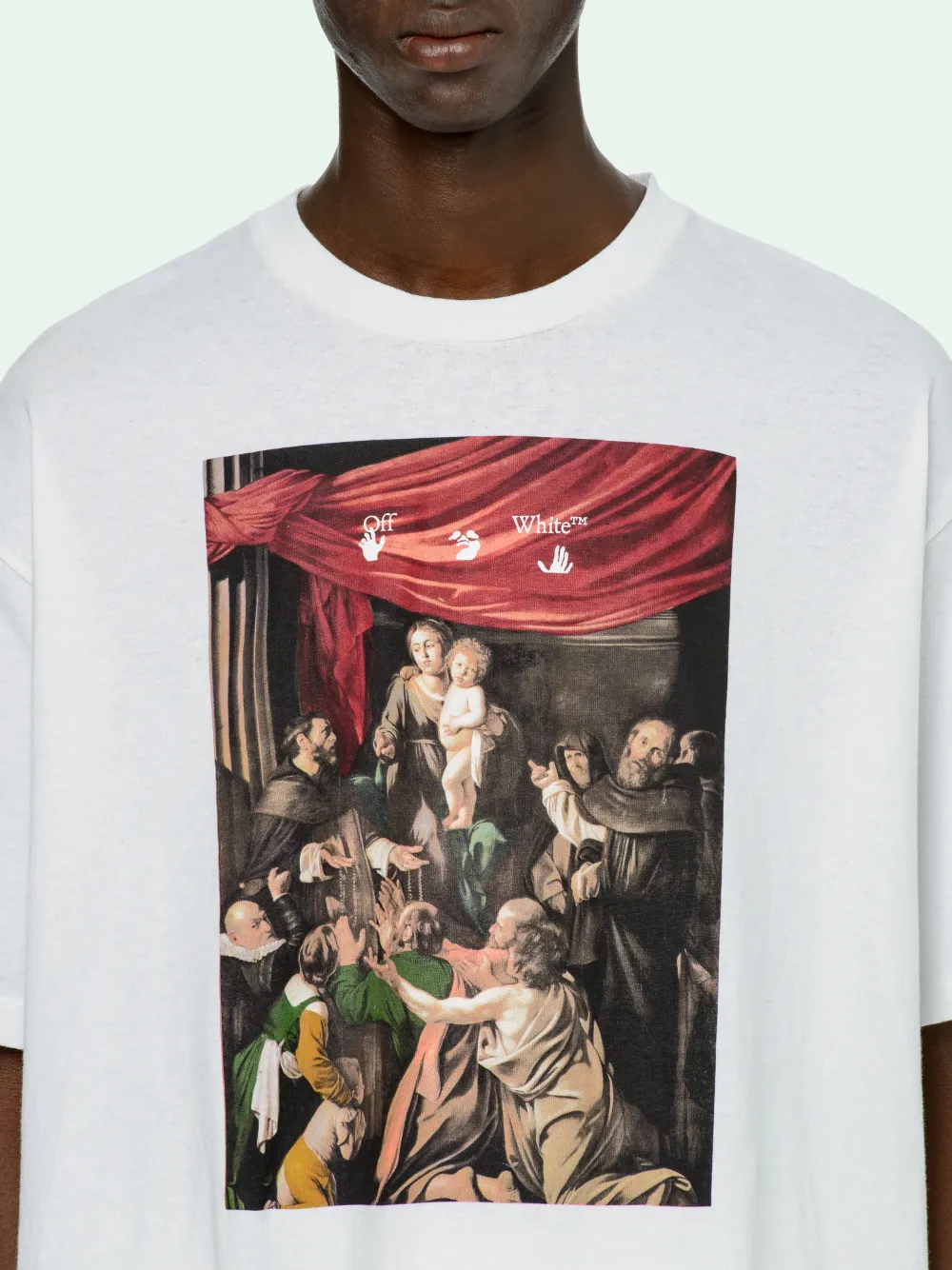 WHITE CARAVAGGIO PAINTING S/S OVER T-SHIRT in white | Off-White