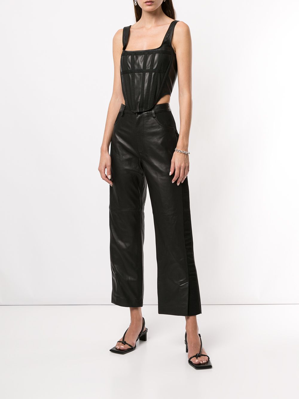 Dion Lee Cropped Panelled Corset - Farfetch