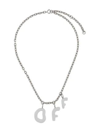 Off white logo necklace clearance