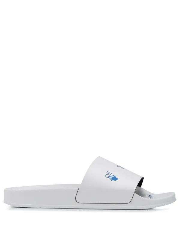 off white logo print slides