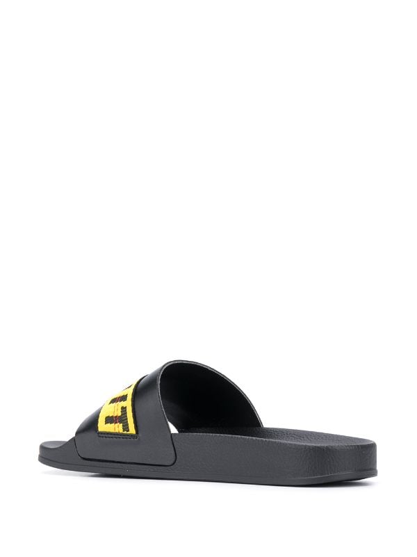 Off-White - Logo-Print Rubber Slides - Men - Black Off-White