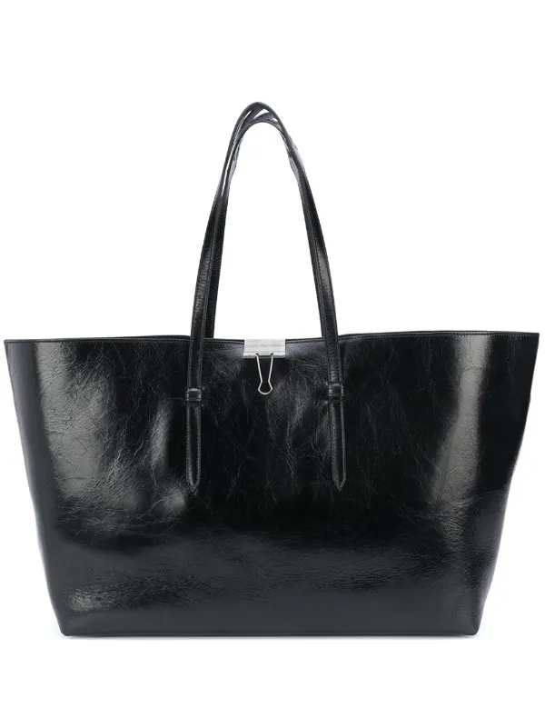 off white leather tote
