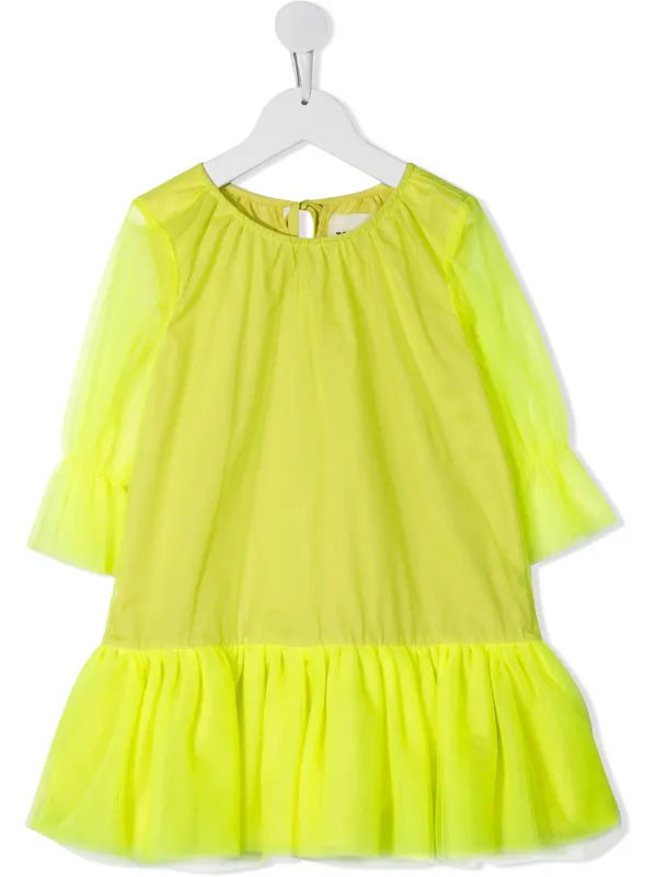 ruffle hem shift dress