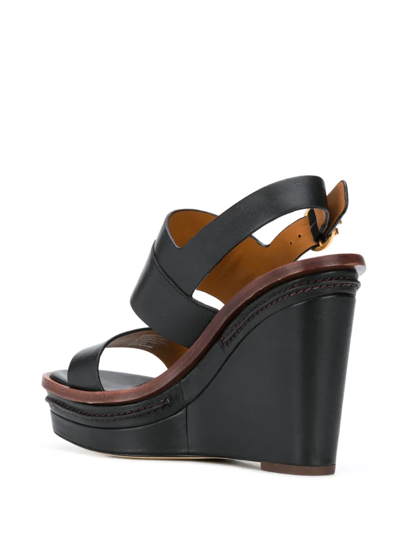 TORY BURCH SELBY 120MM WEDGE SANDALS