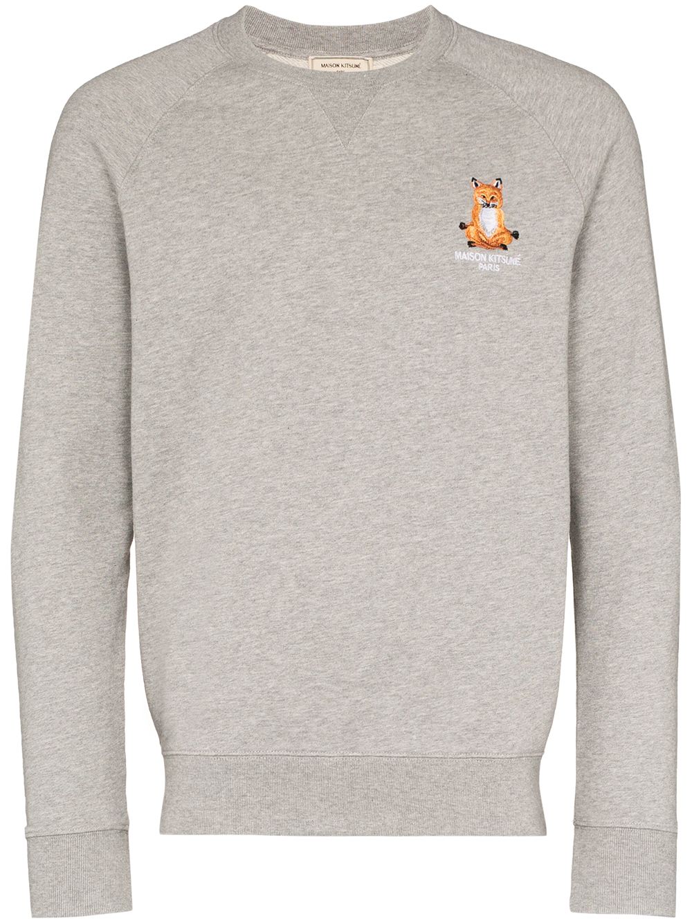 Maison Kitsuné Lotus Fox Embroidered Sweatshirt - Farfetch