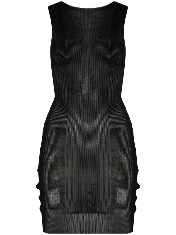 sheer black tank top