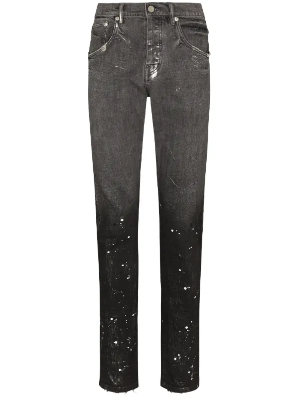 grey paint splatter jeans