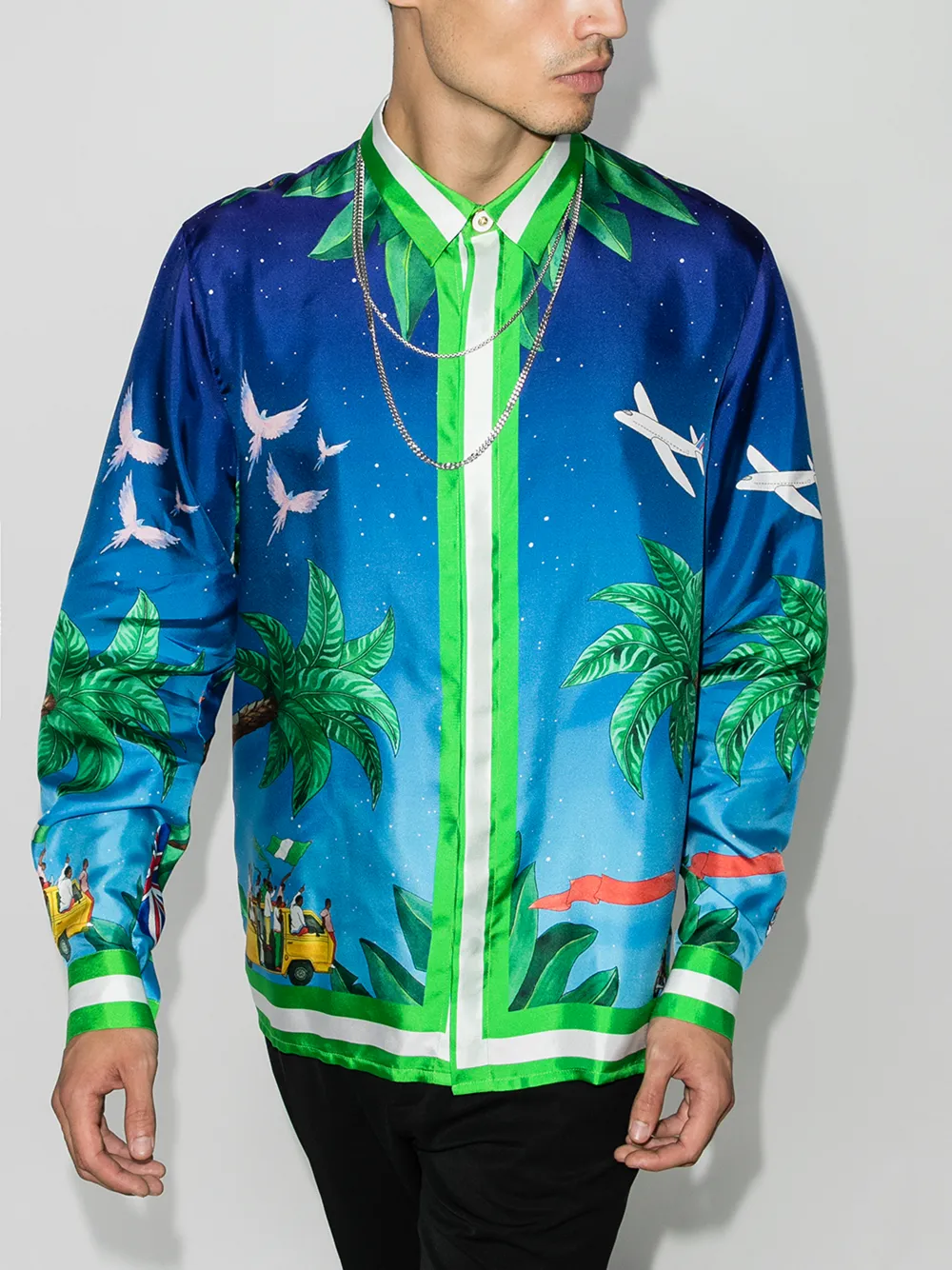 CASABLANCA MULTICOLOUR X HOMECOMING LAGOS TENNIS CLUB PRINTED SHIRT