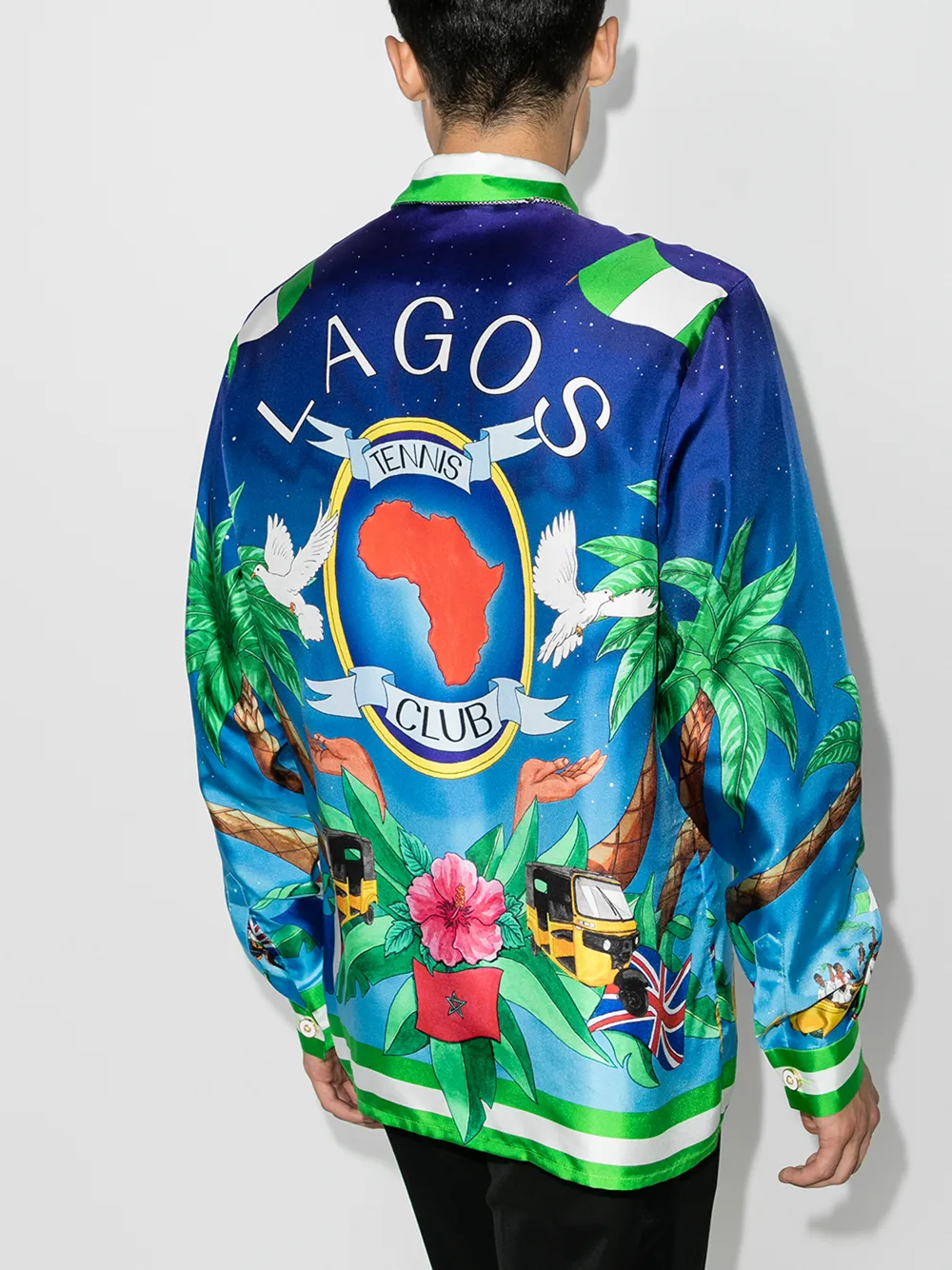 CASABLANCA MULTICOLOUR X HOMECOMING LAGOS TENNIS CLUB PRINTED SHIRT