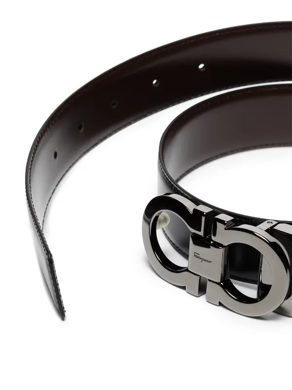 Ferragamo Gancini Buckle Belt - Black