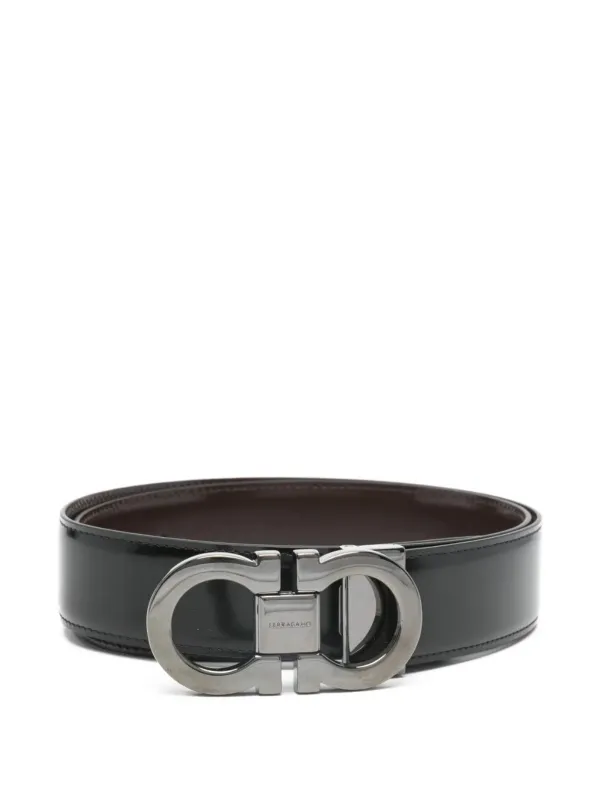 Ferragamo ガンチーニ リバーシブル ベルト | ブラック | FARFETCH JP