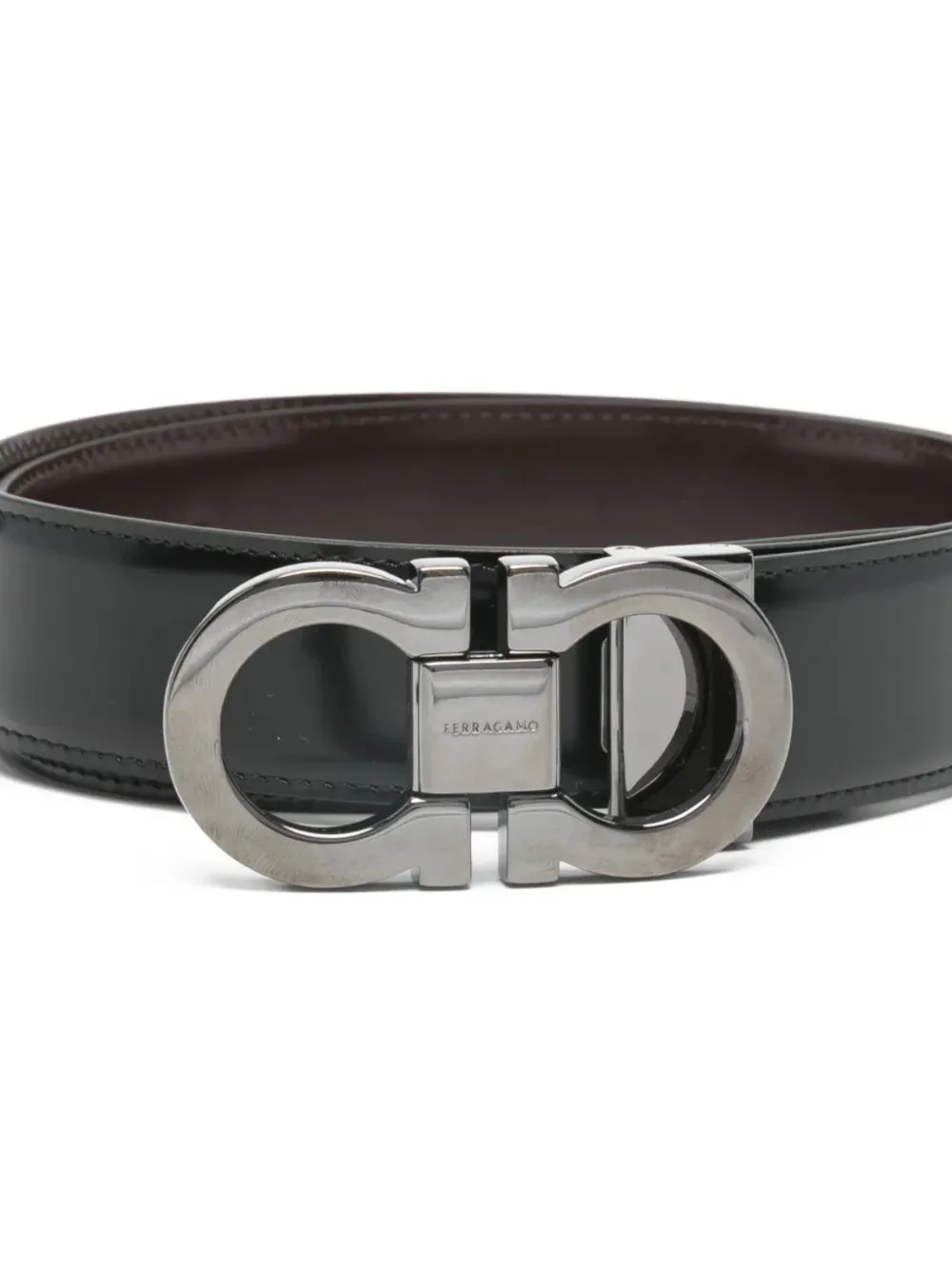 Ferragamo ガンチーニ リバーシブル ベルト | ブラック | FARFETCH JP