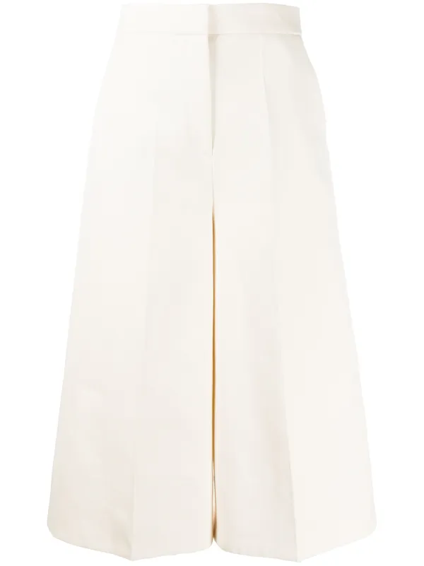 White cropped culottes Clearance