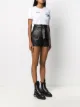 Off-White logo print tie waist shorts